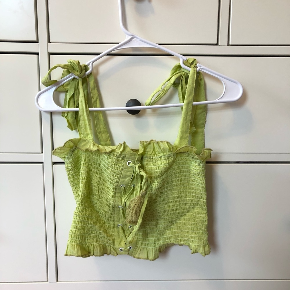 Cute green crop top